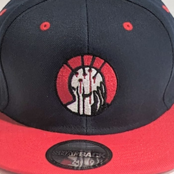 The Suffering New Original Art Navy Blue&Red Snapback High Structure Flat Bill - Picture 5 of 5